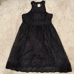 NWT Vanity Elegant Black Lace Dress LBD Little Black Dress Size s